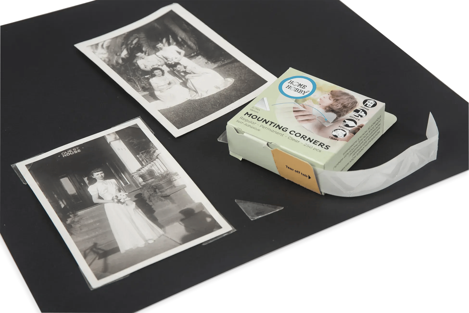 Gaylord Archival® 3/4" Clear Self-Adhesive Polypropylene Photo Corners 