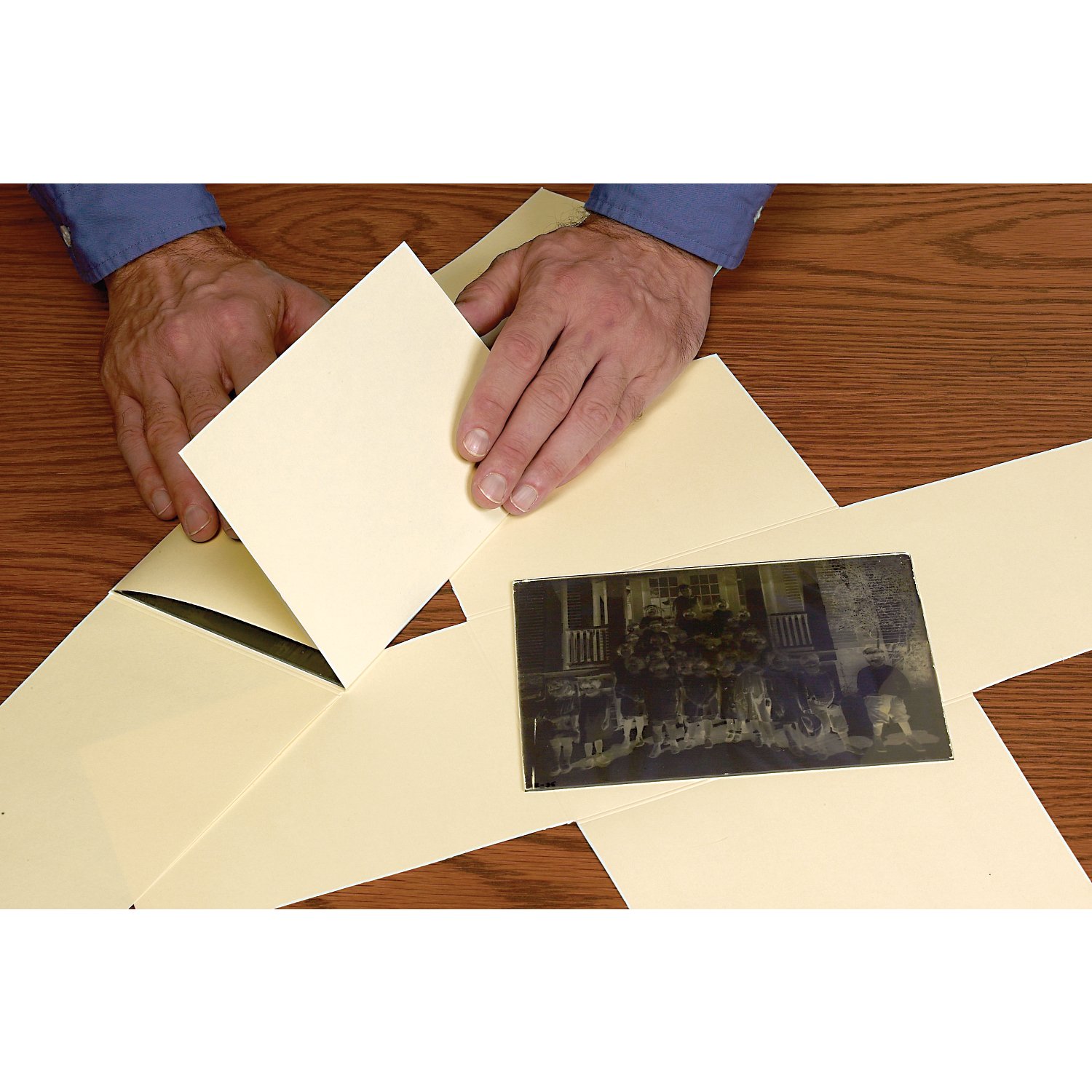 Gaylord Archival® 80 lb. Text Buffered Four-Flap Negative Enclosures with Scores
