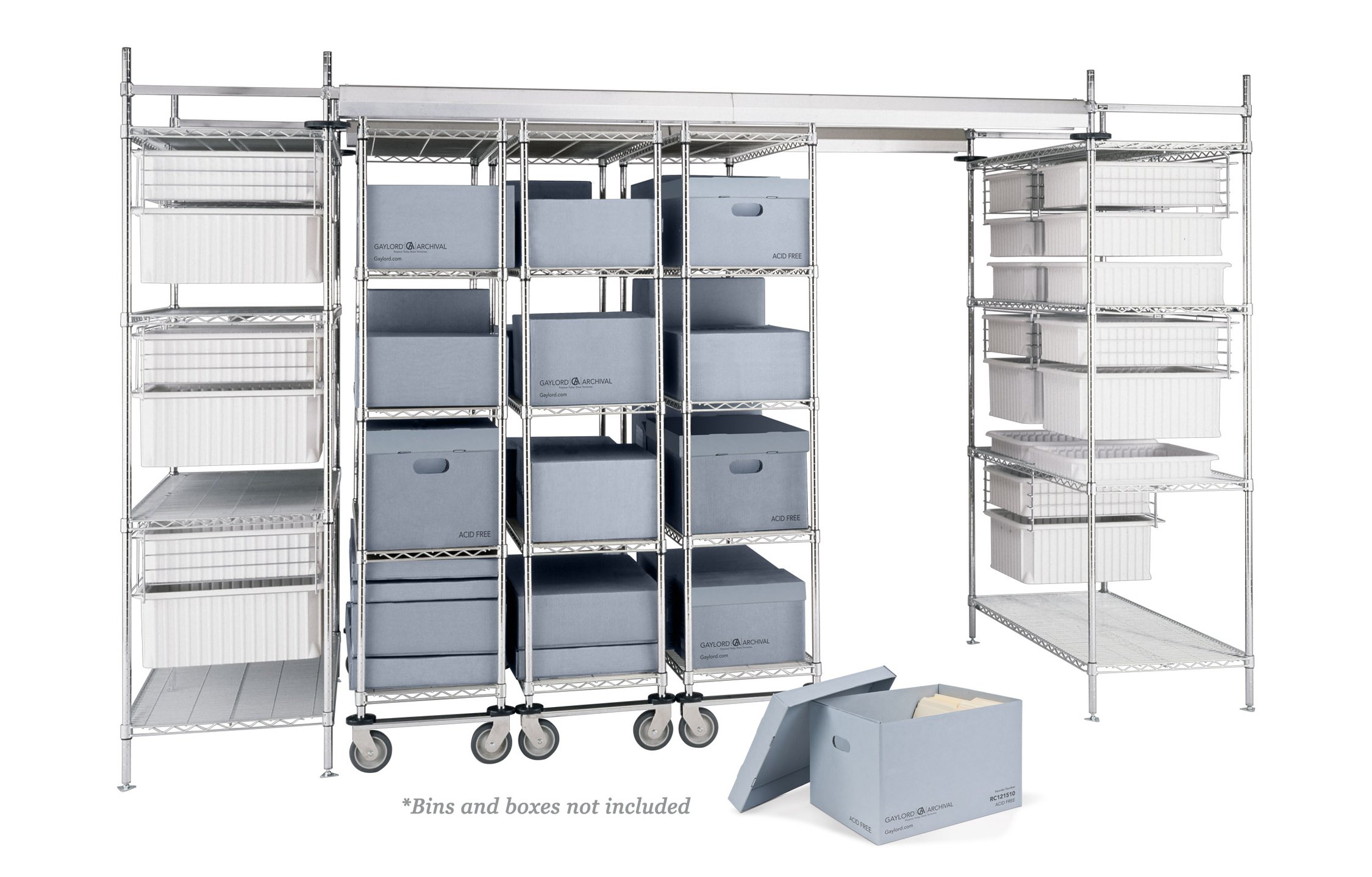 Overhead Track High-Density Shelving System