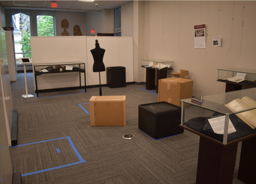 The exhibit space before cases and displays are installed