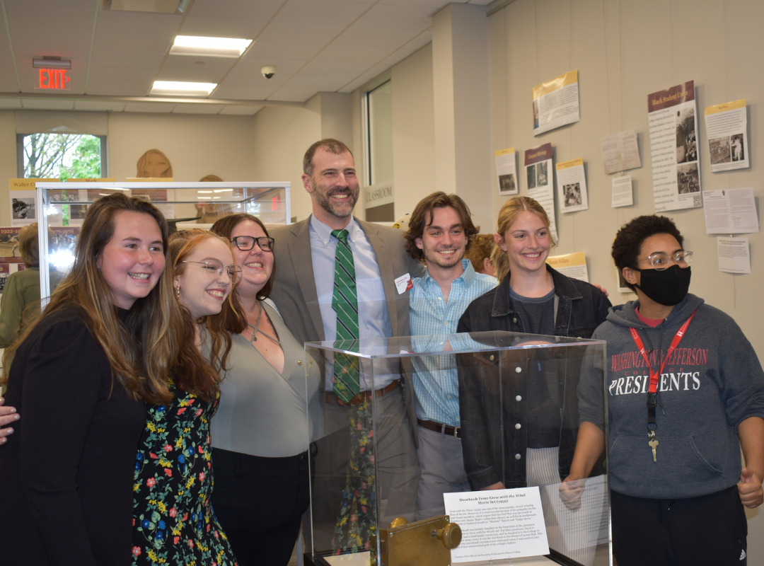 Dr. Kieran and students that worked on the exhibition